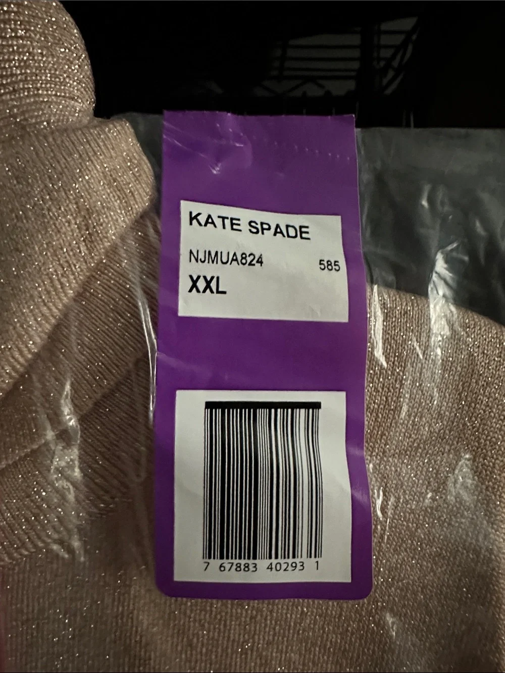 kate spade: Metallic Ribbed Turtleneck Sweater in Soft Rose